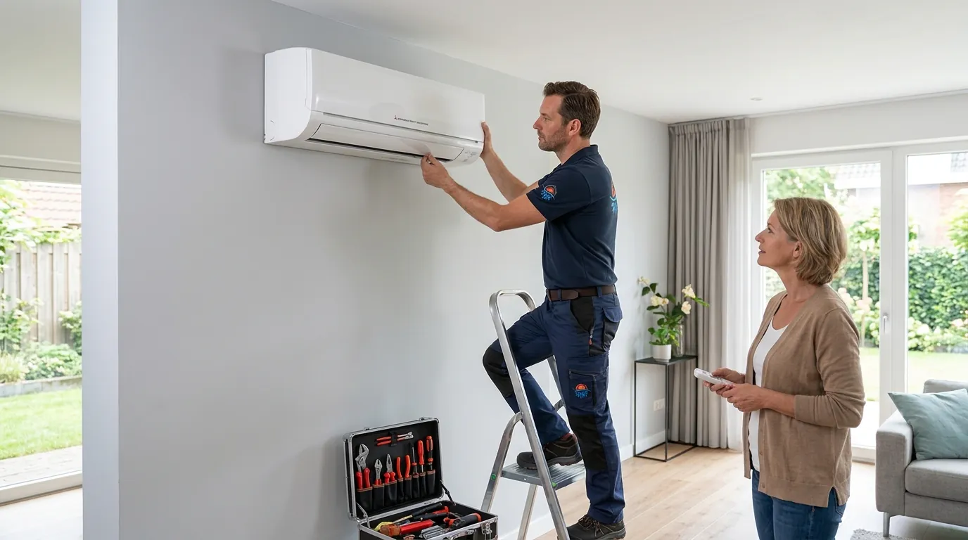 Airco-installatie inclusief verwarmingsfunctie