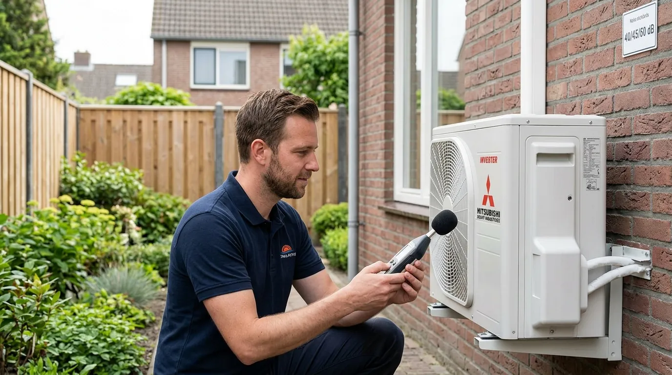 Geluidseisen voor een buitenunit airco: normen, decibel en praktische richtlijnen