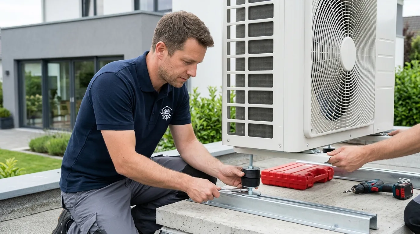 Hoe bepaalt de constructie van een split-airco het geluidsniveau?