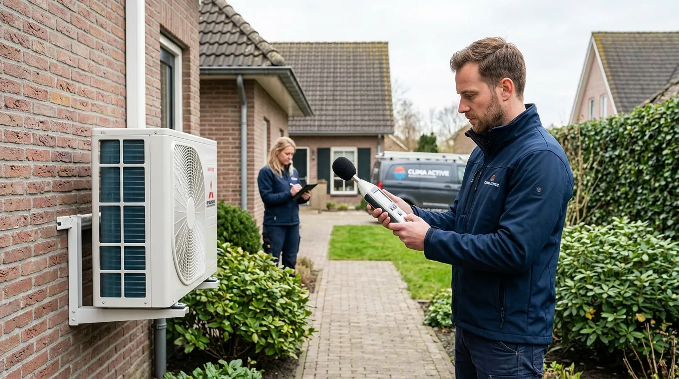 Hoe wordt het geluid van een buitenunit gemeten en waarom verschilt het in de praktijk?