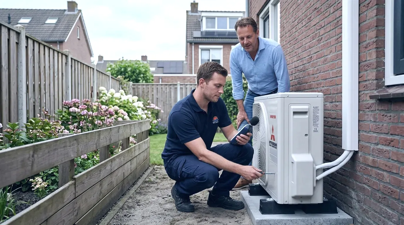 Professionele airco-installatie binnen geluidsnormen